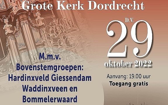 Psalmzangavond Dordrecht D.V. 29 oktober 2022